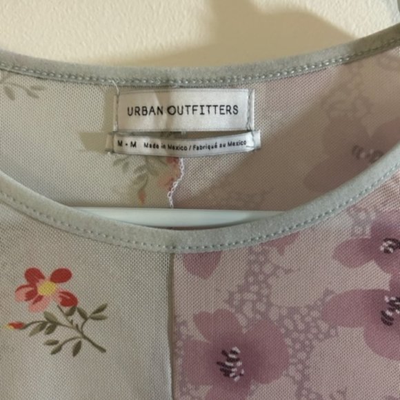 Urban Outfitters Mesh Top with Floral Block Print - Size M - Picture 3 of 3